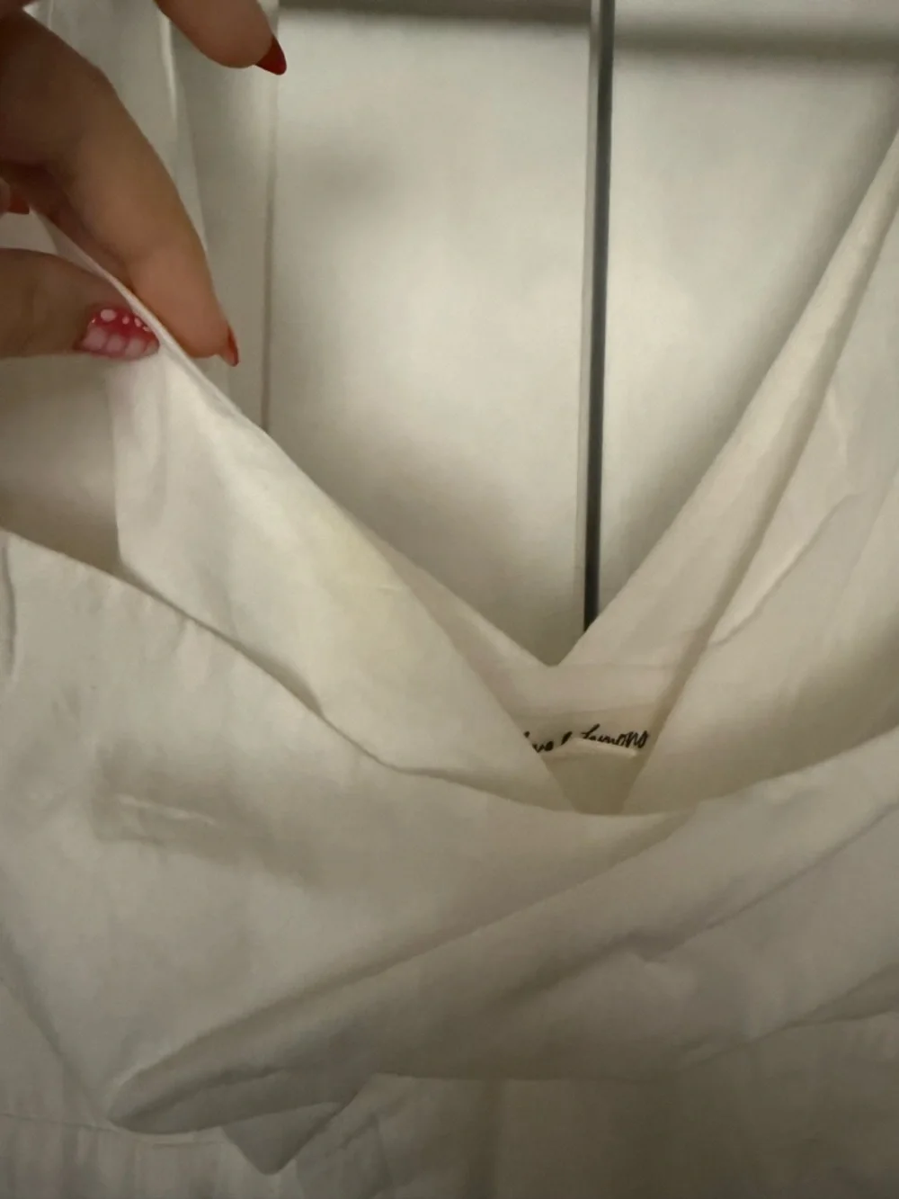 For Love & Lemons White V‑Neck Puff Sleeve Midi Dress - Picture 8 of 9